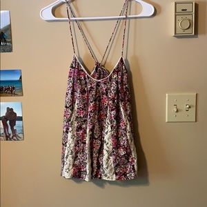 3/$12 American Eagle floral tank